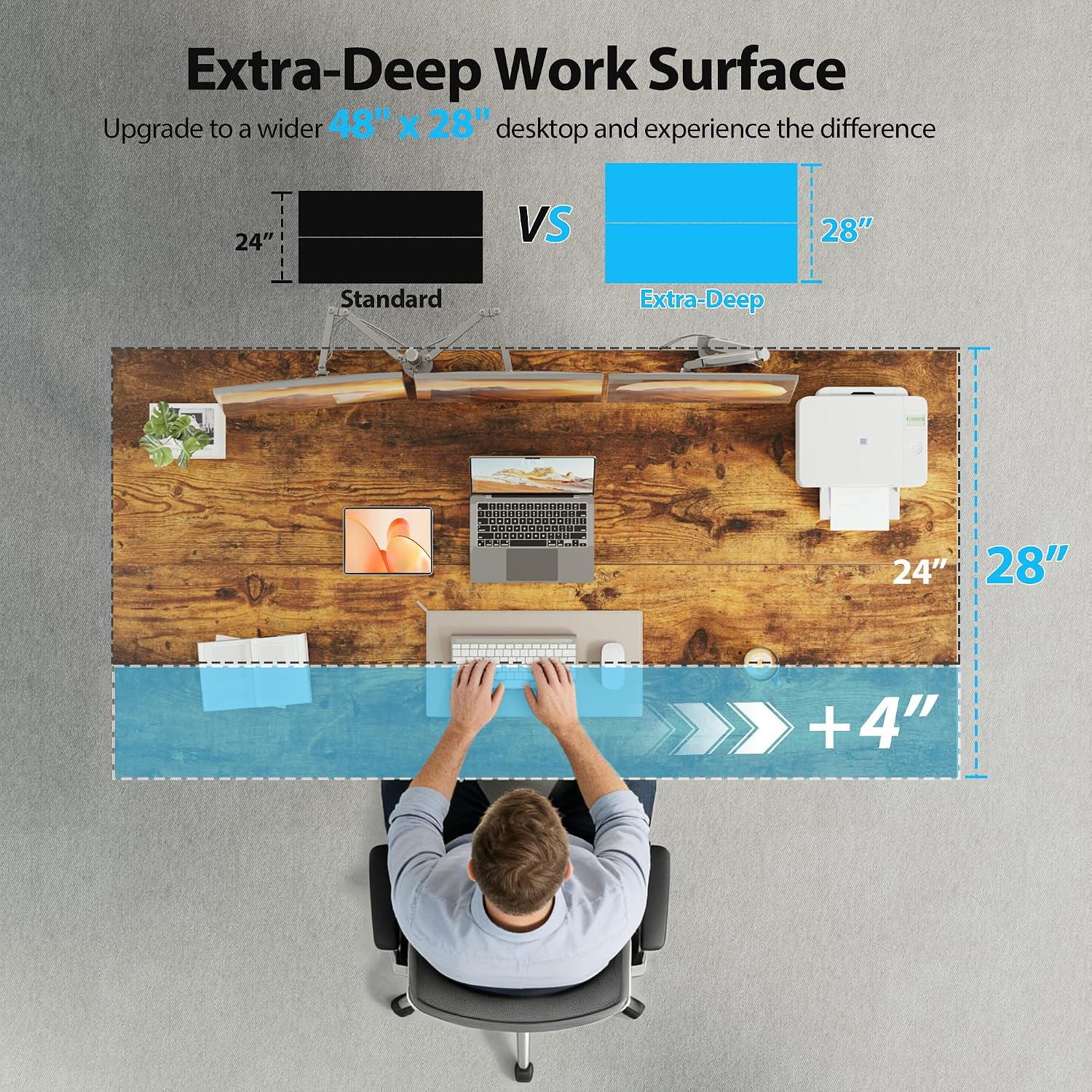 Electric Standing Desk, 55 x 2 - Home Office Work Table review and price