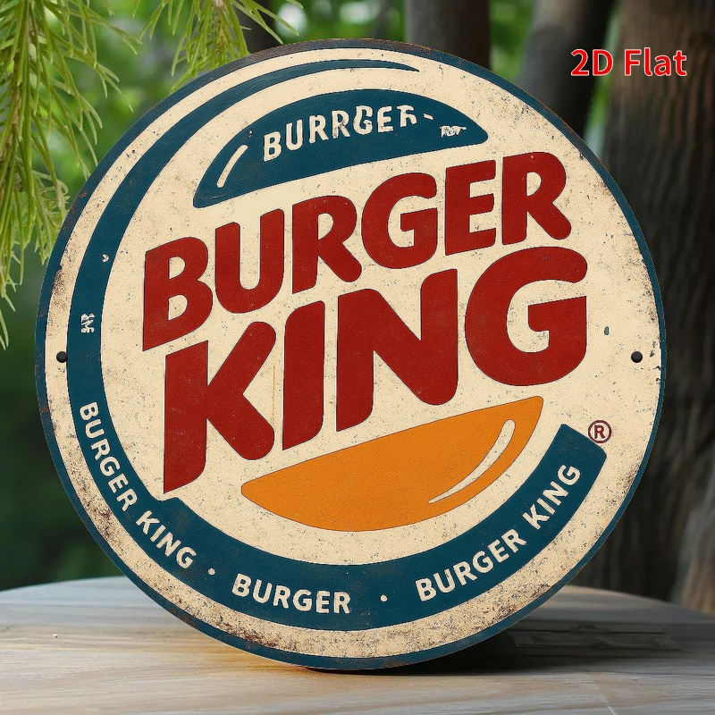 Burger King Retro wooden logo  - Home Office Logo review and price