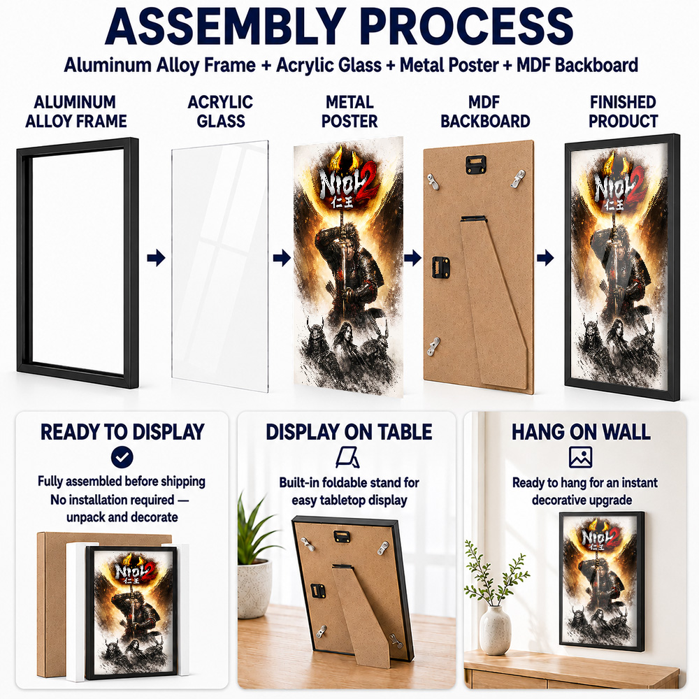 Nioh Metal Posters With Alumin - Home Office Room Inspiration review and price