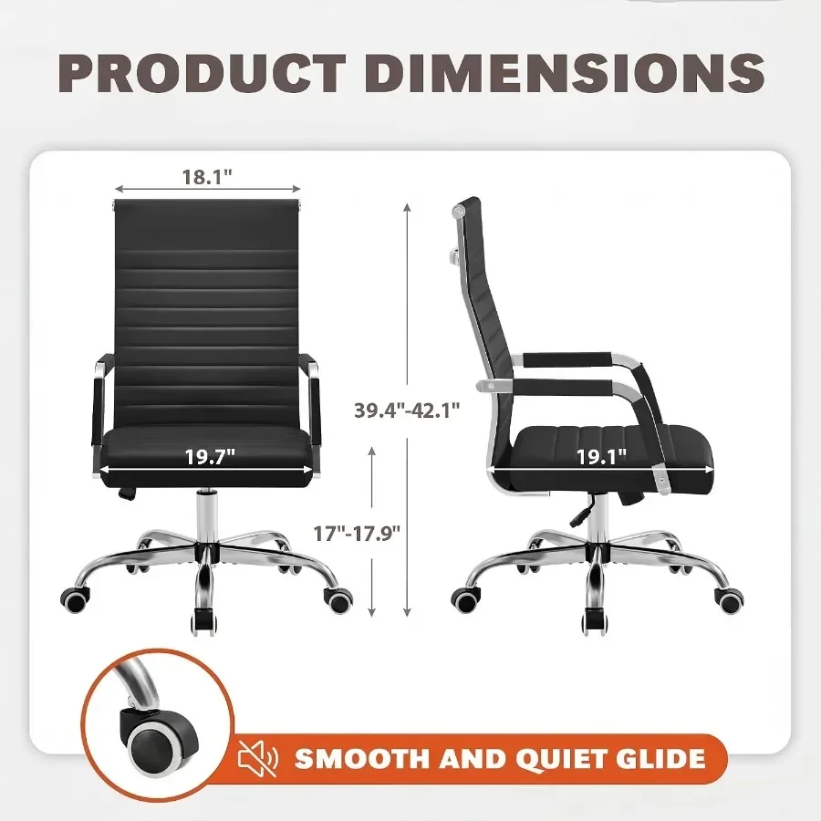 Executive ribbed mid-back PU l - Ergonomic Office Chair review and price