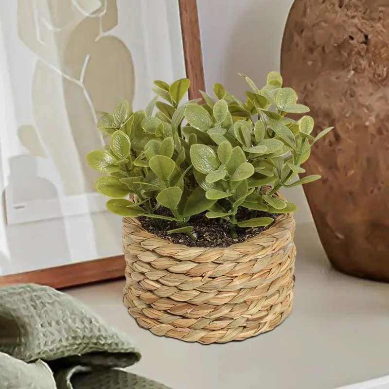 1pcs Woven Small Artificial Gr - Home Office Layout review and price