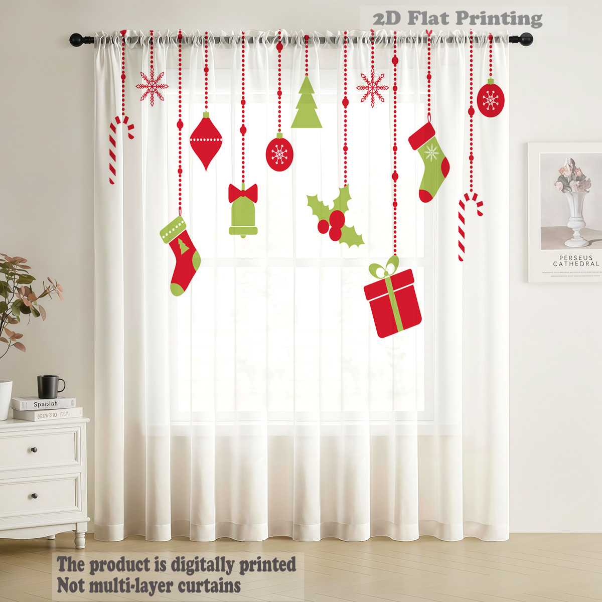 Christmas Sheer Voile Window C - Home Office Layout review and price